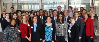 Group photo of Bipartisan Congressional staffs with NIDDK staff, researchers and grantees