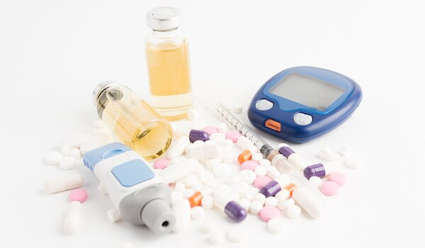 Diabetes glucose monitor and medication