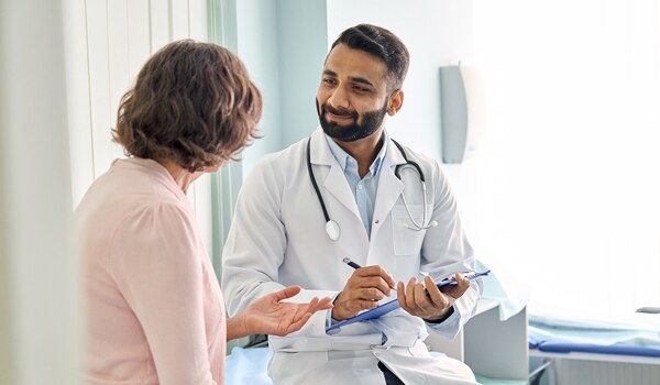 A doctor and patient