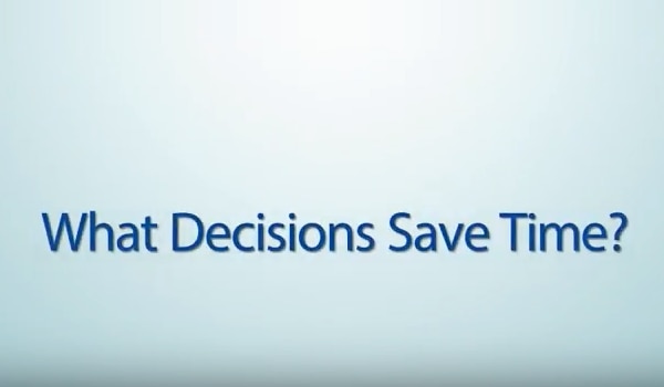 Screenshot of What Decisions Save Time? YouTube video