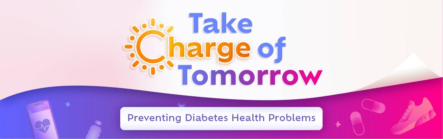 NDM 2023 Banner: Take Charge of Tomorrow - Preventing Diabetes Health Problems
