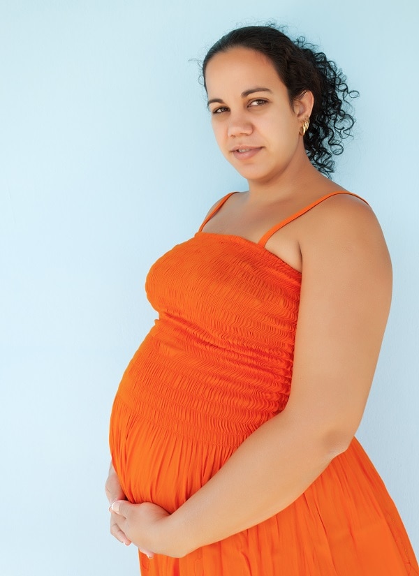 Photo of smiling pregnant woman