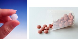 Dos fotografías de medicamentos antiinflamatorios no esteroides