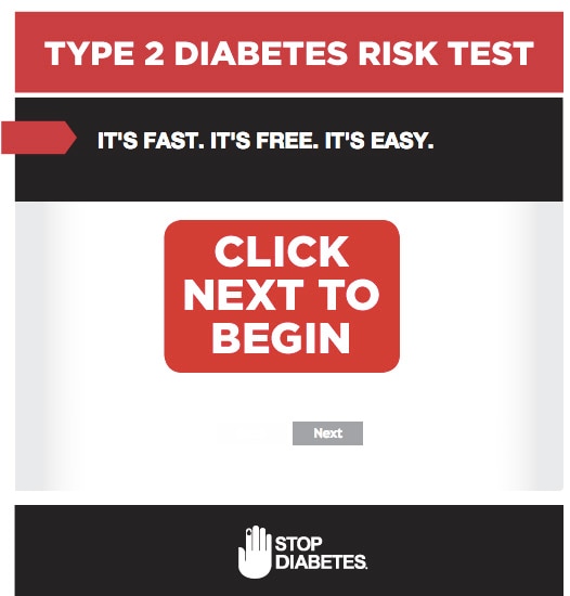 Click to take the Diabetes Risk Test.