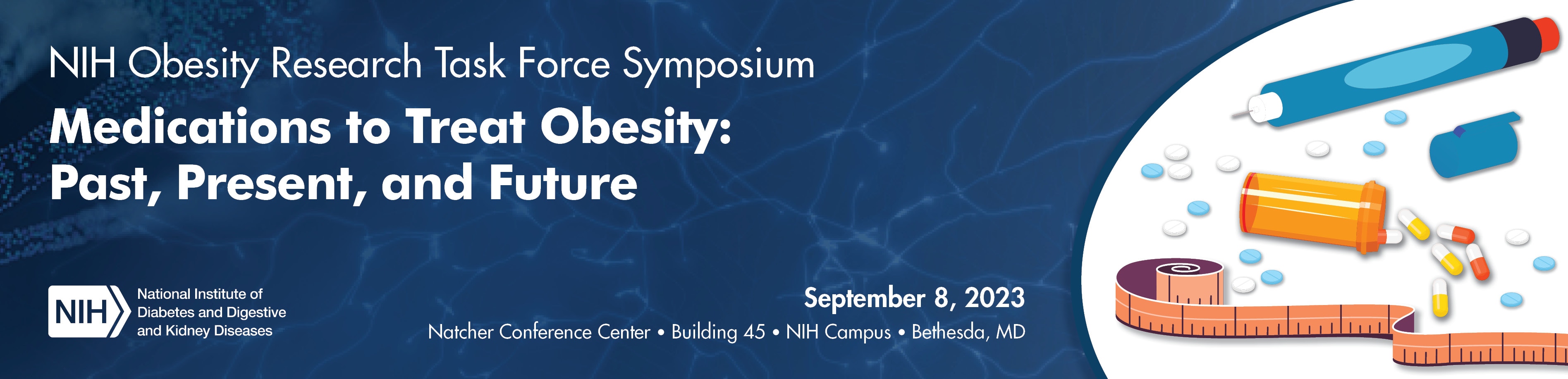 Web banner for the 2023 NIH Obesity Research Task Force Symposium