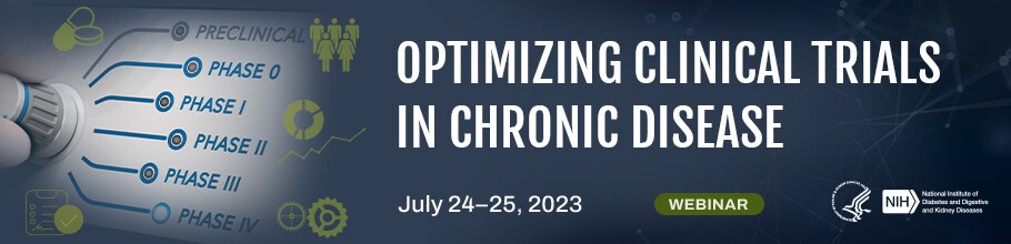 Web banner for the Optimizing Clinical Trials In Chronic Disease workshop