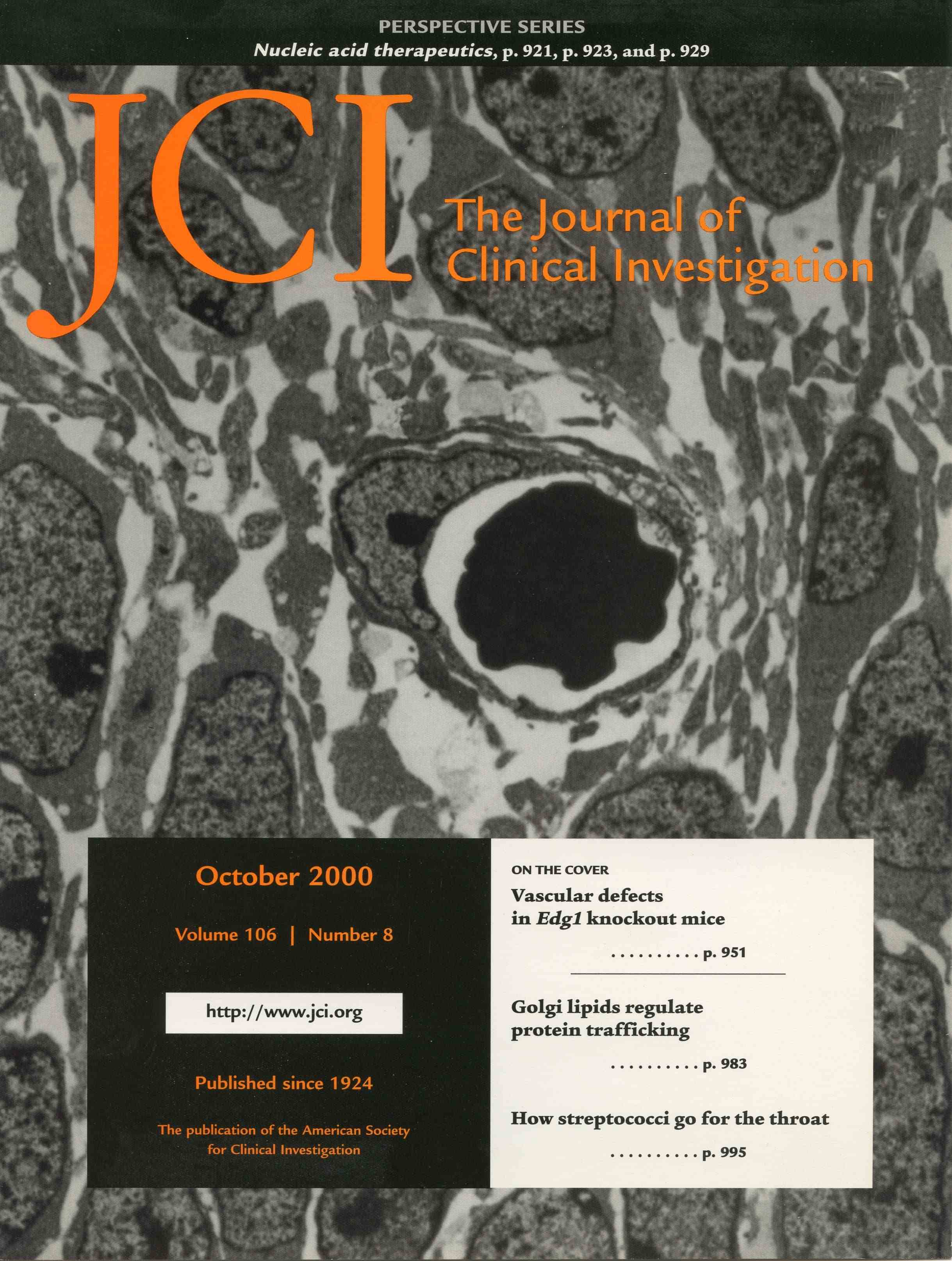 2000 cover of the Journal of Clinical Investigation.