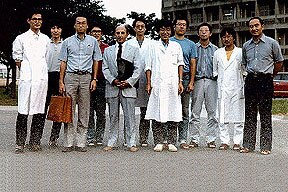 Photo of Paul visiting Tomoya Ogawa's group at RIKEN in 1985