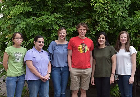 Lab members in a group photo