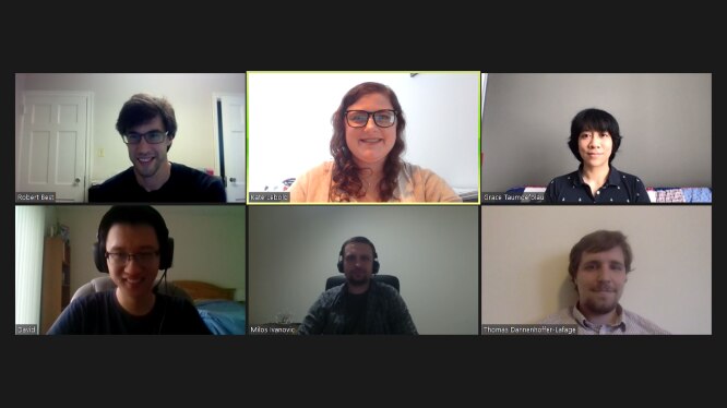 Group meeting on Zoom from June 2020.