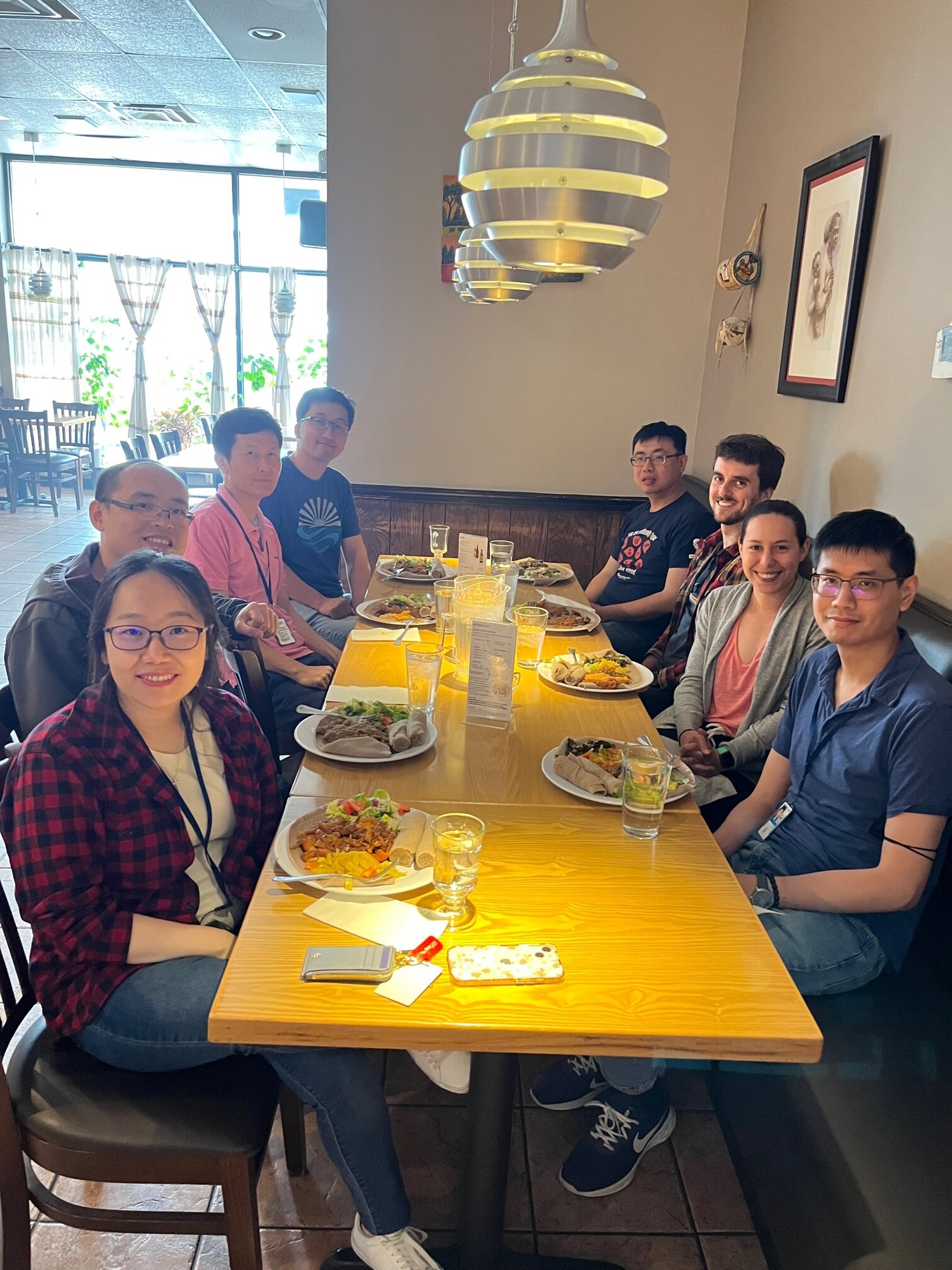 Farewell lunch for Sara, June 2023.